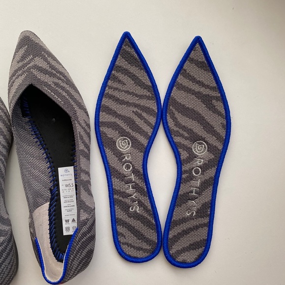 Rothy’s Grey Zebra Print ballet Flats - Picture 10 of 11